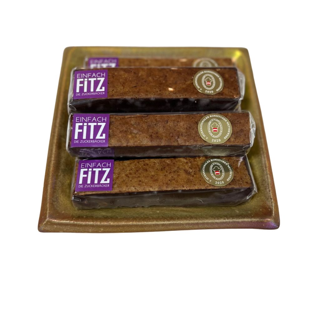 Haselnusspraliné-Riegel mit pers.Verpackung