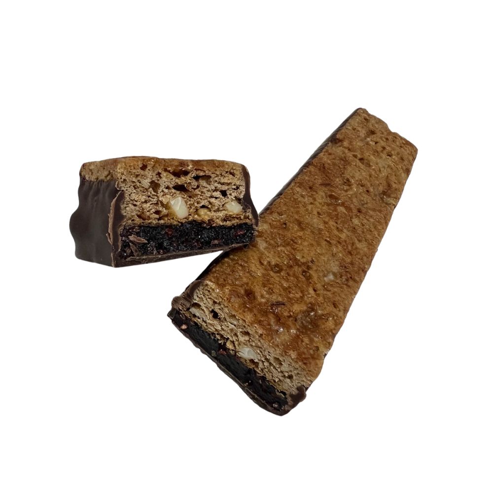 Haselnuss- Lebkuchenriegel mit Himbeergelee mit pers. Verpackung