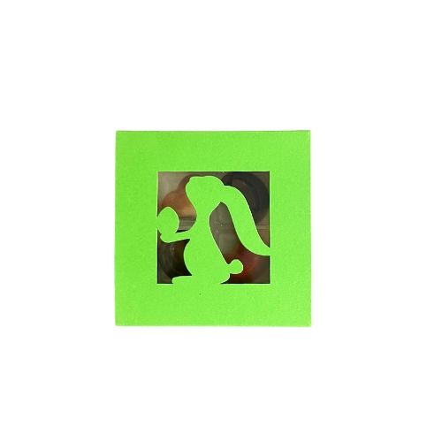 4er Pralinenbox "Hase grün"