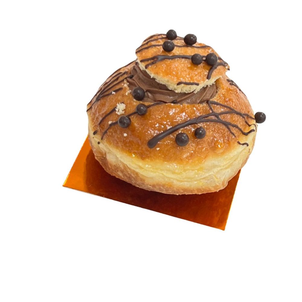 gefüllte Handkrapfen mit Schokolade