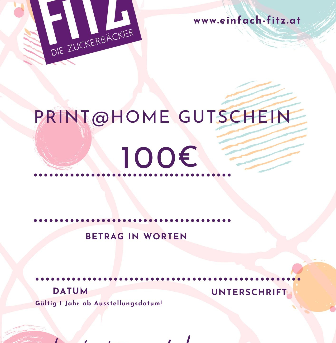 Print @ home Gutschein 100€