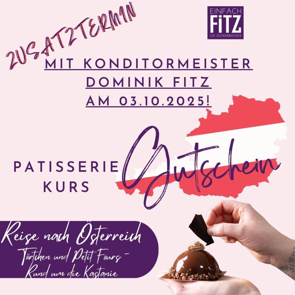 Patisseriekurs Gutschein für 03.10.2025