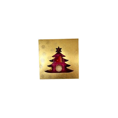9er Pralinenbox Premium "Goldener Baum" - Pink
