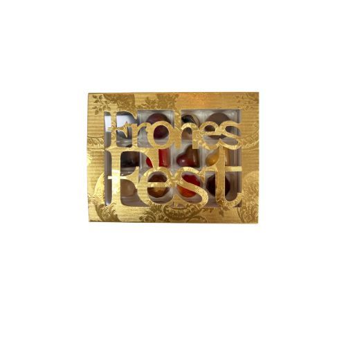 12er Pralinenbox Premium "Frohes Fest" - Weiß