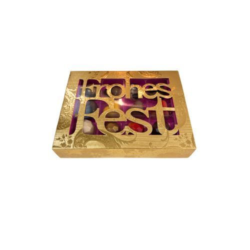 12er Pralinenbox Premium "Frohes Fest" - Pink