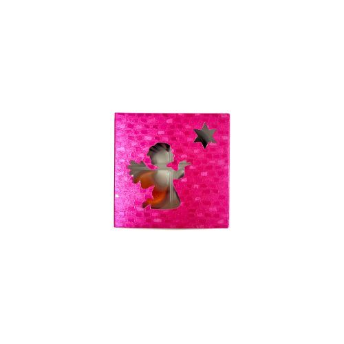 4er Pralinenbox Premium "Pinker Engel" - Weiß
