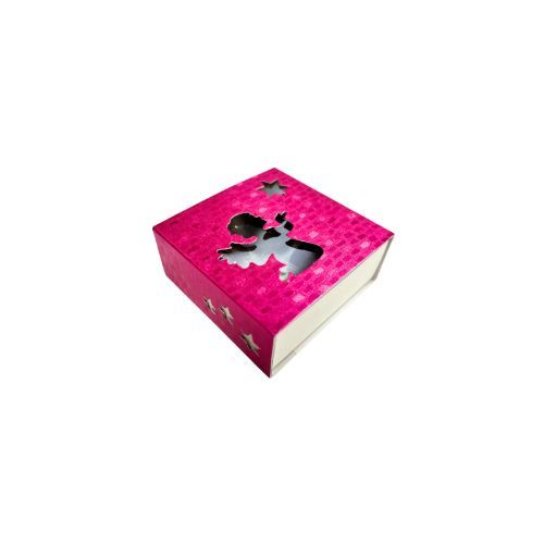 4er Pralinenbox Premium "Pinker Engel" - Weiß