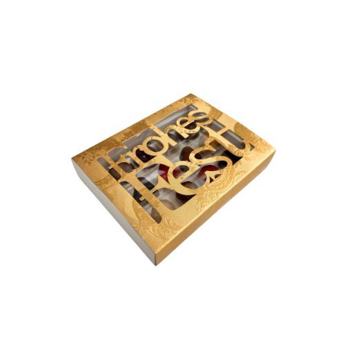 12er Pralinenbox Premium "Frohes Fest" - Weiß