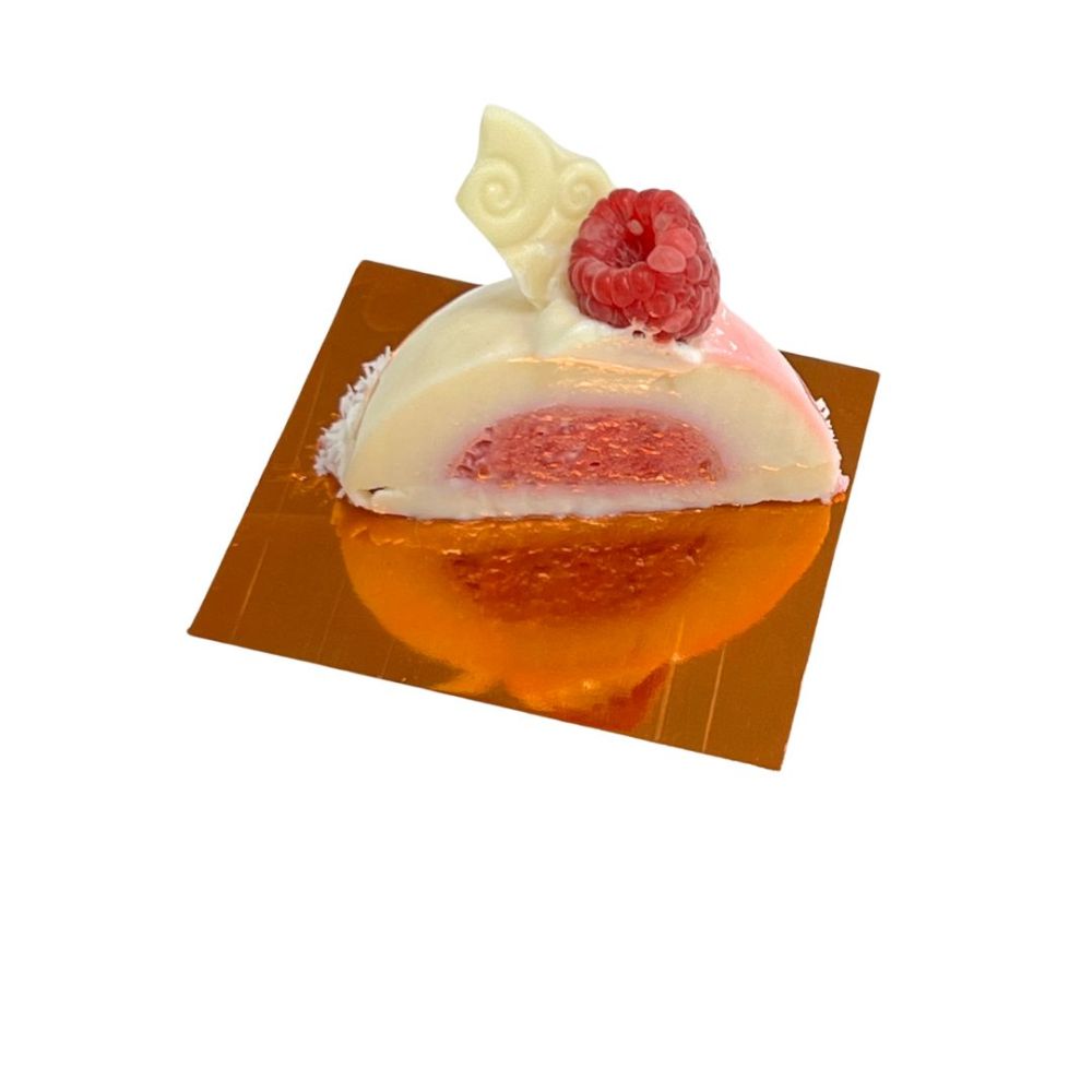 Querschnitt Kokos - Himbeer - Panna Cotta