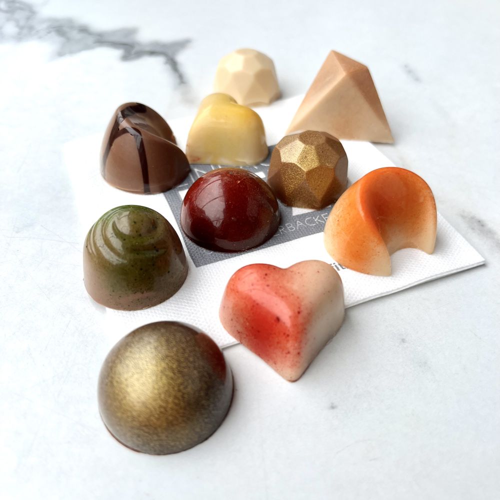 Weihnachtliche Pralinenauswahl