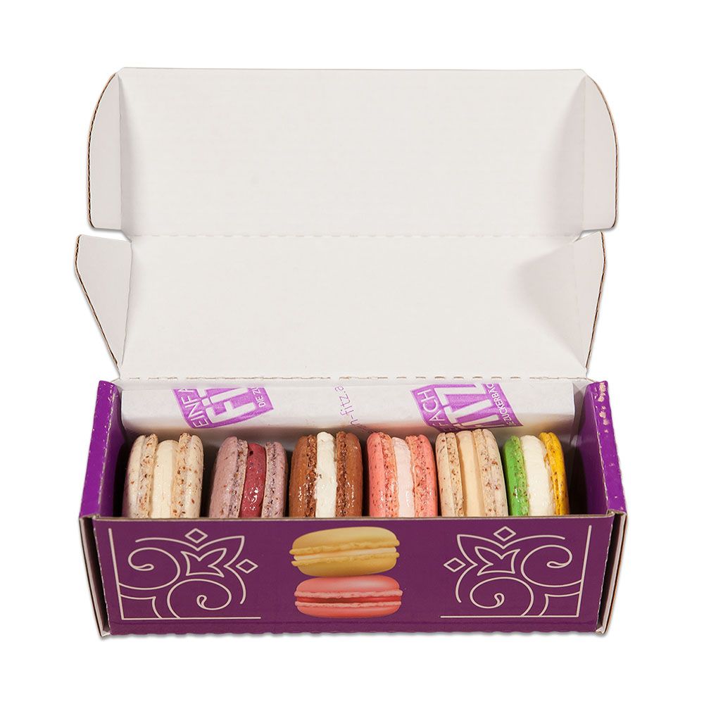 Macaronbox gefüllt mit 6 Macarons