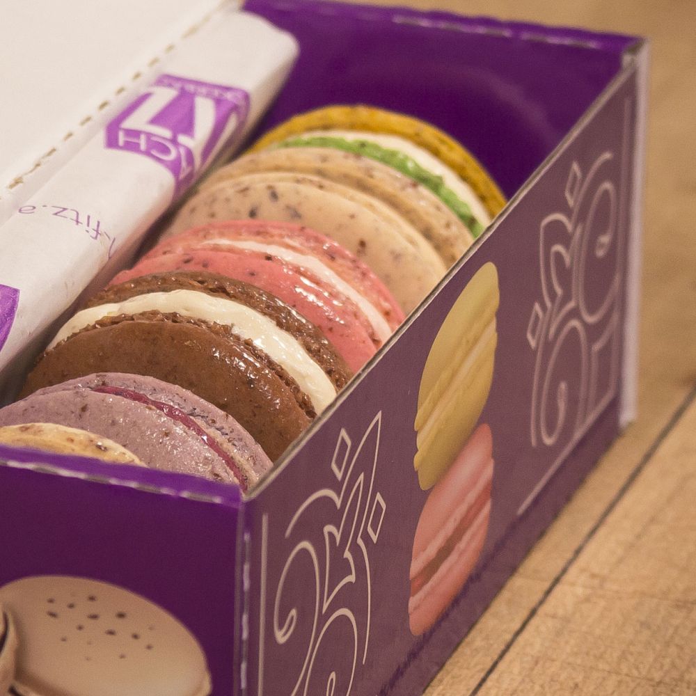 Macaronbox gefüllt mit 6 Macarons