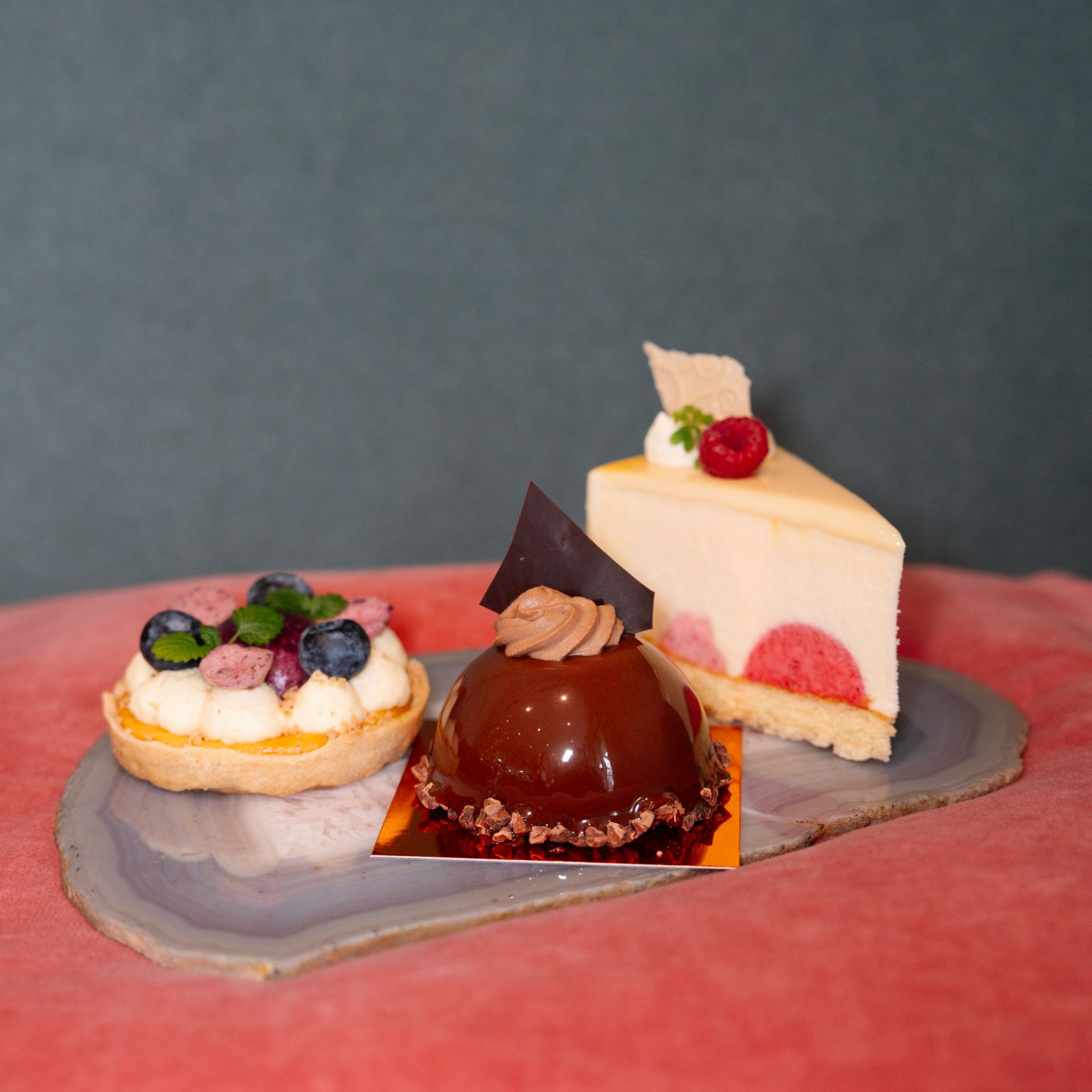 Törtchen, Tortenstück und Bûche