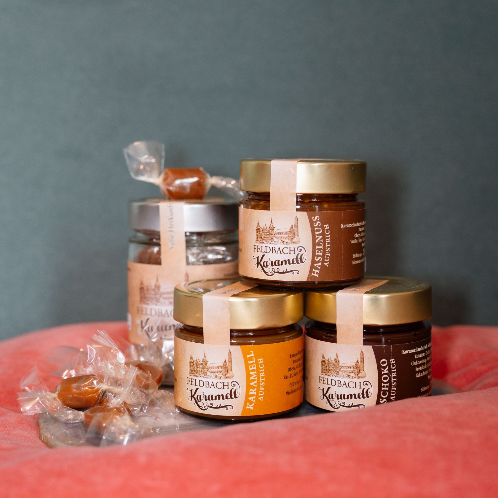 Feldbach Karamellaufstrich und Zuckerl