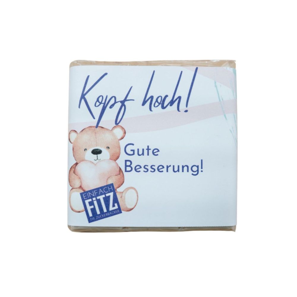 Schokoladen Banderole Kopf hoch